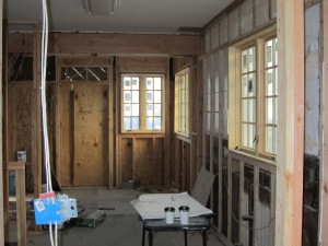 Let there be light.  Side and back windows in added to the expanded footprint of the kitchen.  
